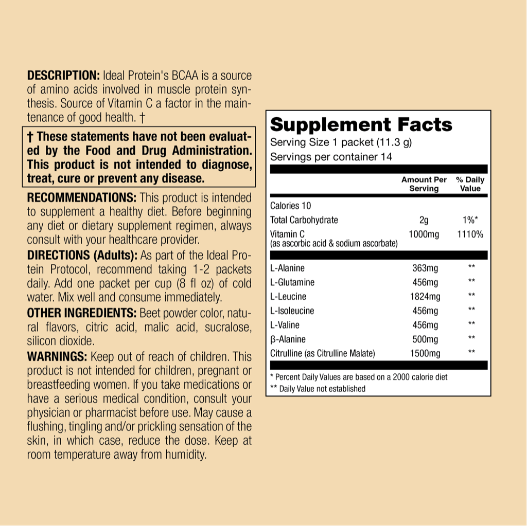 BCAA Branched Chain Amino Acids - Fruit Punch flavor